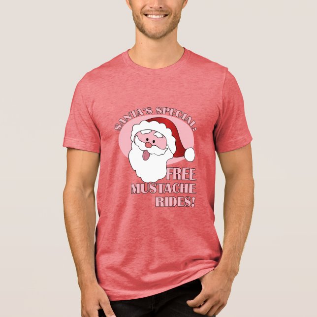 Santa's Moustache Rides shirt - choose style, (Front)