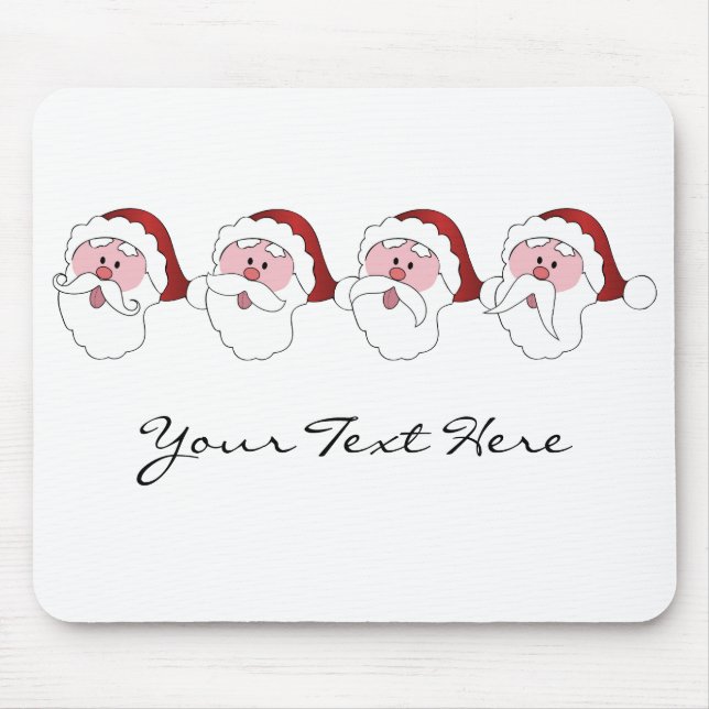 Santa's Moustaches custom mousepad (Front)