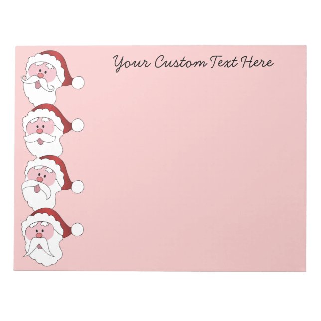 Santa's Moustaches custom notepad (Front)