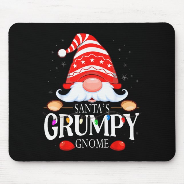 Santa's Mpy Gnome Matching Christmas Pajama  Mouse Pad (Front)