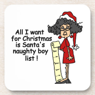 Santa's Naughty Boy List Coaster