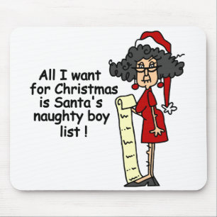 Santa's Naughty Boy List Mouse Pad