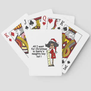 Santa's Naughty Boy List Playing Cards