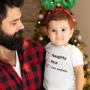 Santas Naughty List - I Can Explain Baby T-Shirt