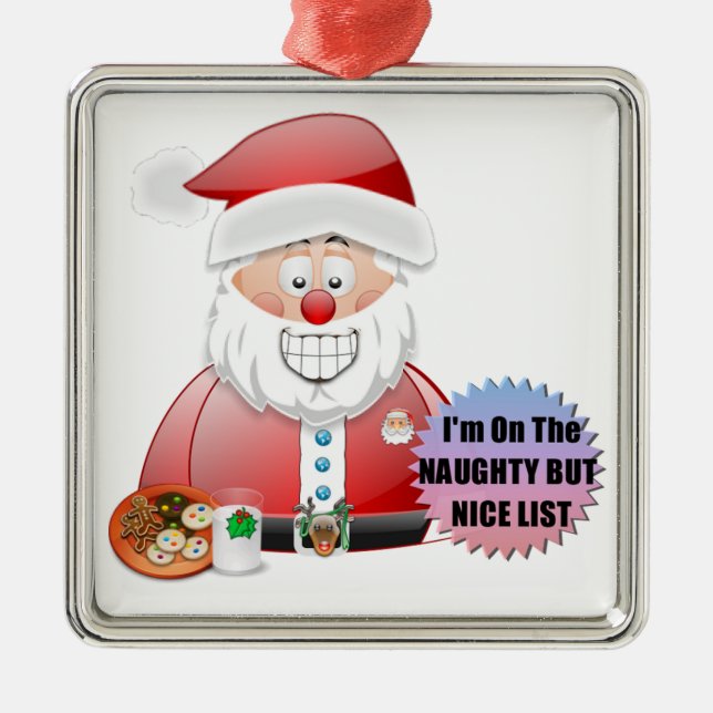 Santa's Naughty List Ornament (Front)
