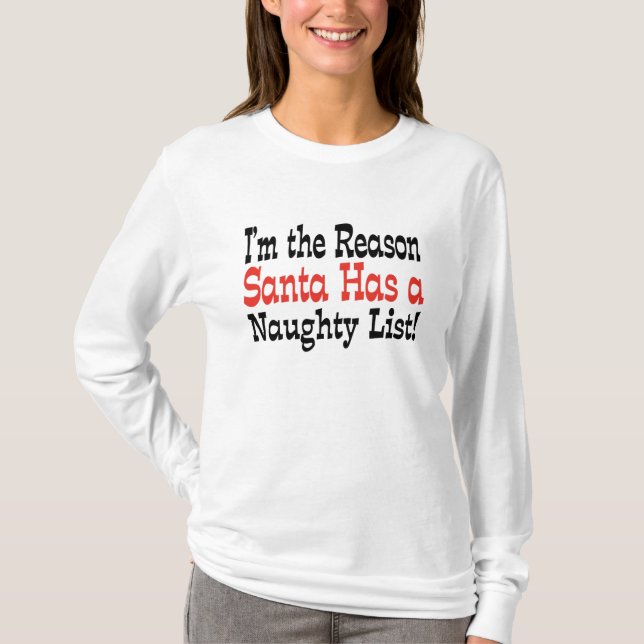 Santa's Naughty List T-Shirt (Front)