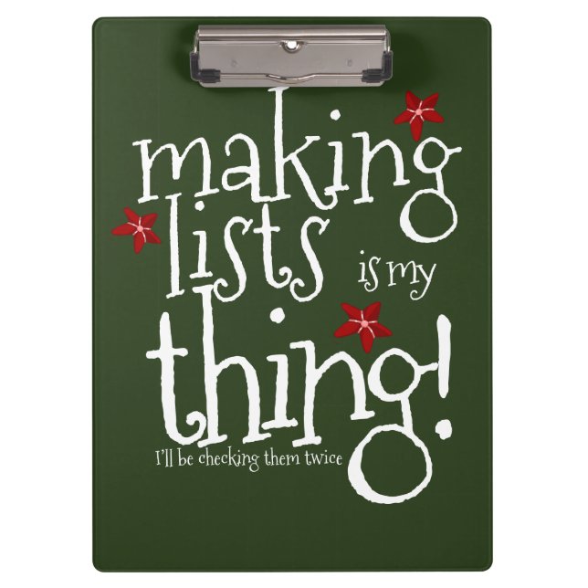 Santas Naughty & nice list Clipboard (Front)