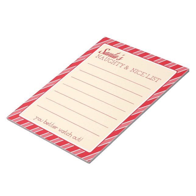Santa's Naughty or Nice List Notepad (Angled)