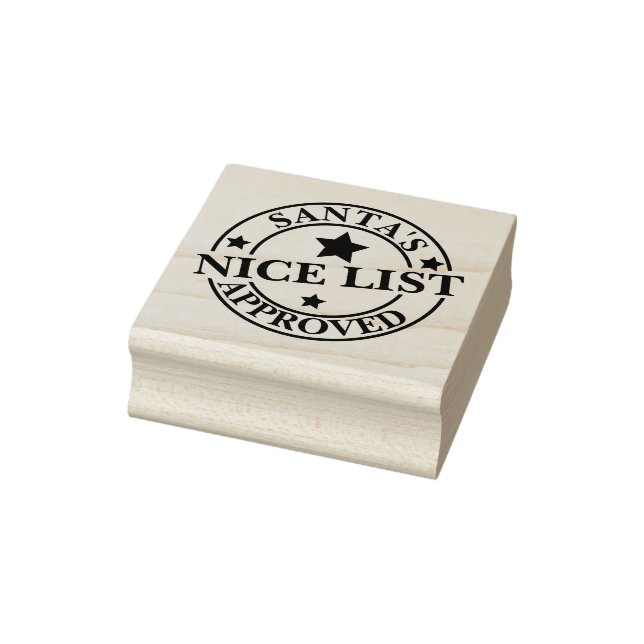 Santas Nice List Approved Christmas Rubber Stamp (Stamp)