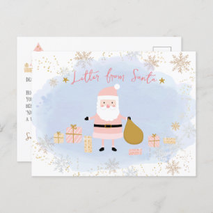 Santa's Nice List for Kids, Letter from Santa Holiday Postcard