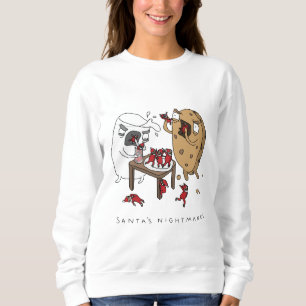 Santa's Nightmares   Funny Christmas Jumper - text Sweatshirt