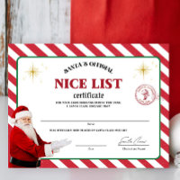 Santa's Official Nice List Certificate
