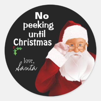 Santa's Official "No Peeking" Sticker