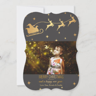 Santa's On His Way Holiday Photo Card