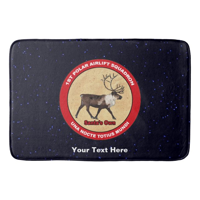 Santa's Own - 1st Polar Airlift Squadron Bath Mat (Front)