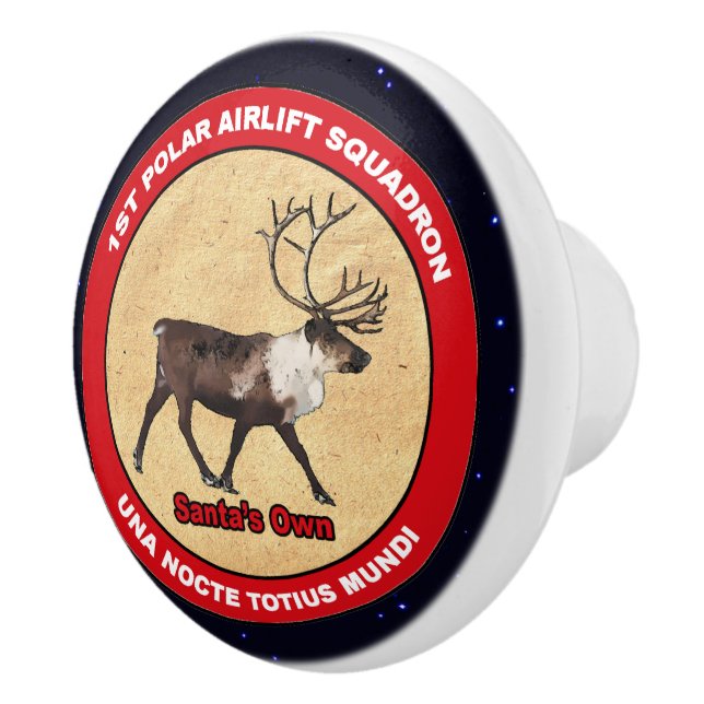 Santa's Own - 1st Polar Airlift Squadron Ceramic Knob (Right)