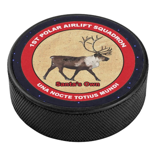 Santa's Own - 1st Polar Airlift Squadron Hockey Puck (3/4)