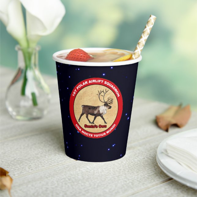 Santa's Own - 1st Polar Airlift Squadron Paper Cup (Insitu)