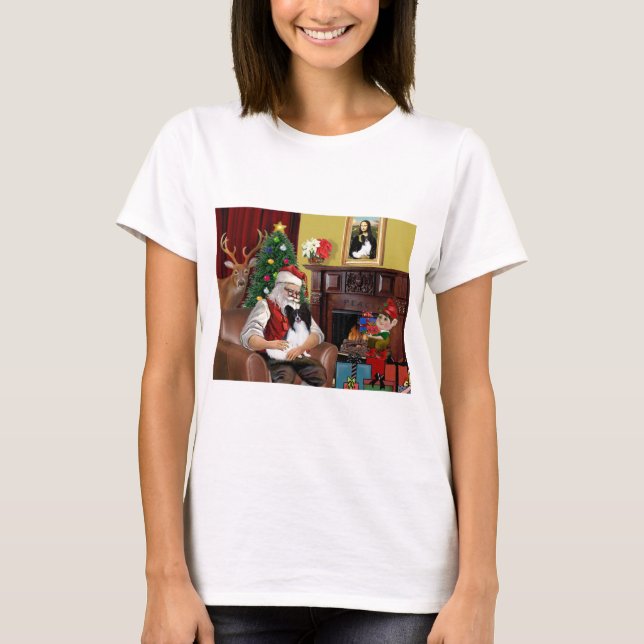 Santa's Papillon T-Shirt (Front)