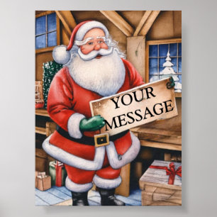 Santa's Personal Message Board: A Christmas Keepsa Poster