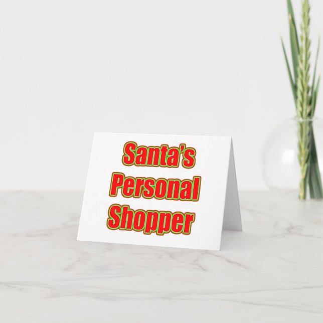 Santa's Personal Shopper Holiday Card (Front)