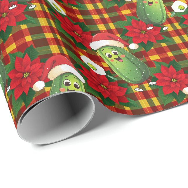 Santa's Pickleball Rally Wrapping Paper (Roll Corner)