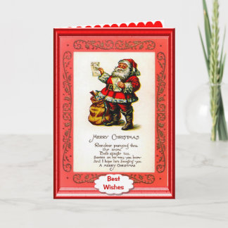Santa's poem holiday card