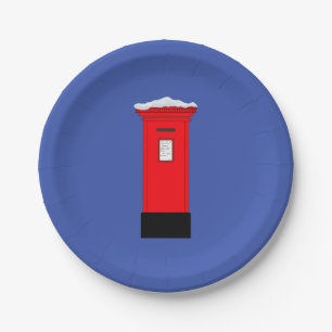 Santas Postbox Paper Plate