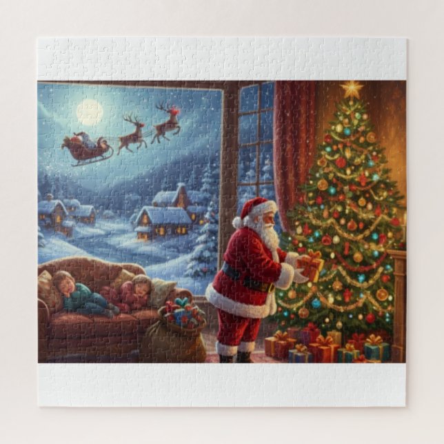 Santa's Quiet Visit: A Winter Wish Jigsaw Puzzle (Vertical)