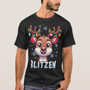 Santa's Reindeer Blitzen Christmas Group Costume T-Shirt