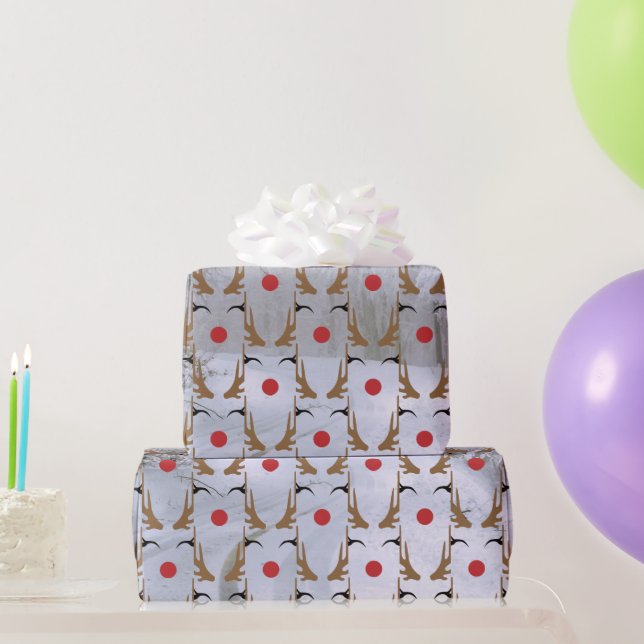 Santas Reindeer Christmas  Wrapping Paper (Party Gifts)