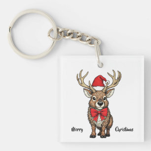 Santa's Reindeer Key Ring