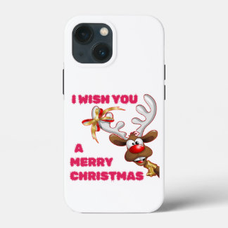 SANTA'S REINDEER WISHES YOU A MERRY CHRISTMAS iPhone 13 MINI CASE