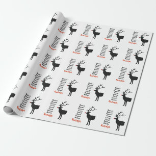 Santa's Reindeer   Wrapping Paper