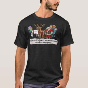 Santa's Reindeers Rudolph and the Unicorn T-Shirt