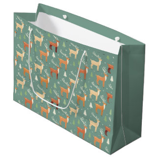 Santa's Retro Reindeer Gift Bag