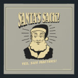 Santa's Sack: Yes, Size Matters Faux Canvas Print<br><div class="desc">Welcome to RetroSpoofs. It's the ultimate collection of classic,  retro-style t-shirts that pokes fun at beer,  men,  women,  poker,  jobs and all the other bad things that make us feel so good!</div>