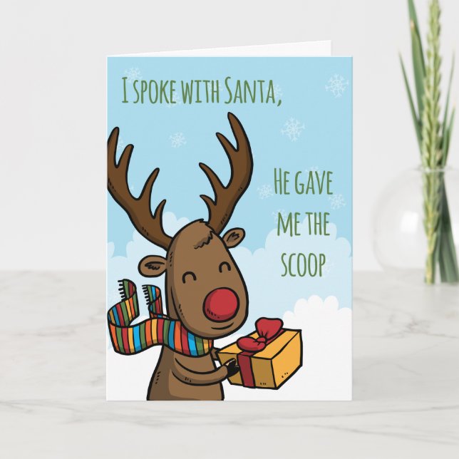 Santa's Scoop Holiday Card (Front)