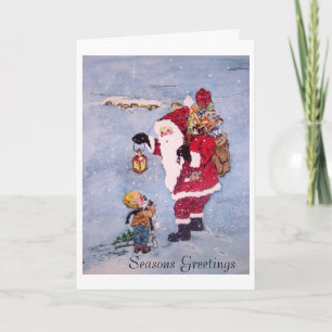 Santa's Secret-AB copy, Seasons Greetings Holiday Card