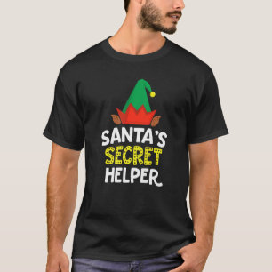 Santa's Secret Helper Elf Melanin Christmas Africa T-Shirt