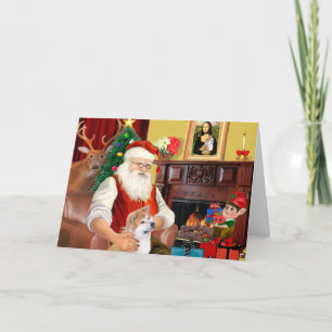 Santa's Shiba Inu (lkup) Holiday Card