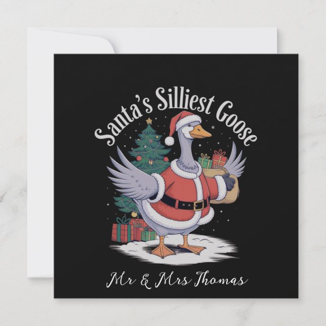 Santa's Silliest Goose A Tacky Christmas Tale Invitation (Front)
