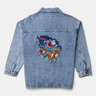 Santa's Sleigh Adventure Denim Jacket