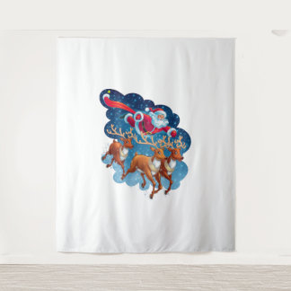 Santa's Sleigh Adventure Tapestry