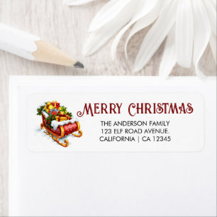 Santa's Sleigh Full of Gifts, Christmas Address