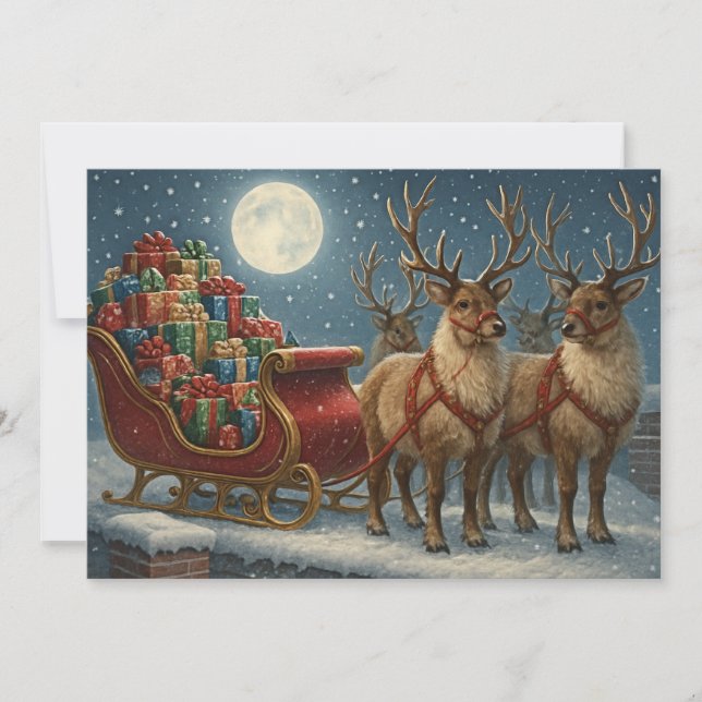 Santa's Sleigh Holiday Card (Front)