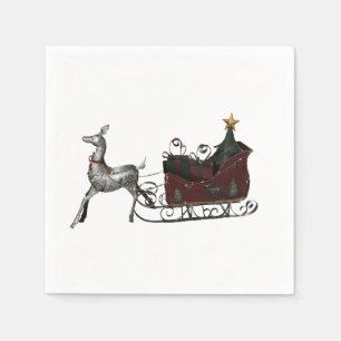 Santas Sleigh Napkin