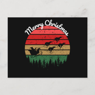 Santas Sleigh pulled by greyhounds Postcard