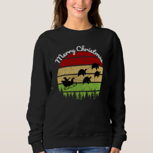 Santas Sleigh pulled by tortoises Sweatshirt