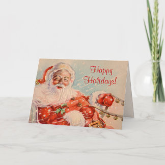 Santas Sleigh Ride Christmas Greeting Card
